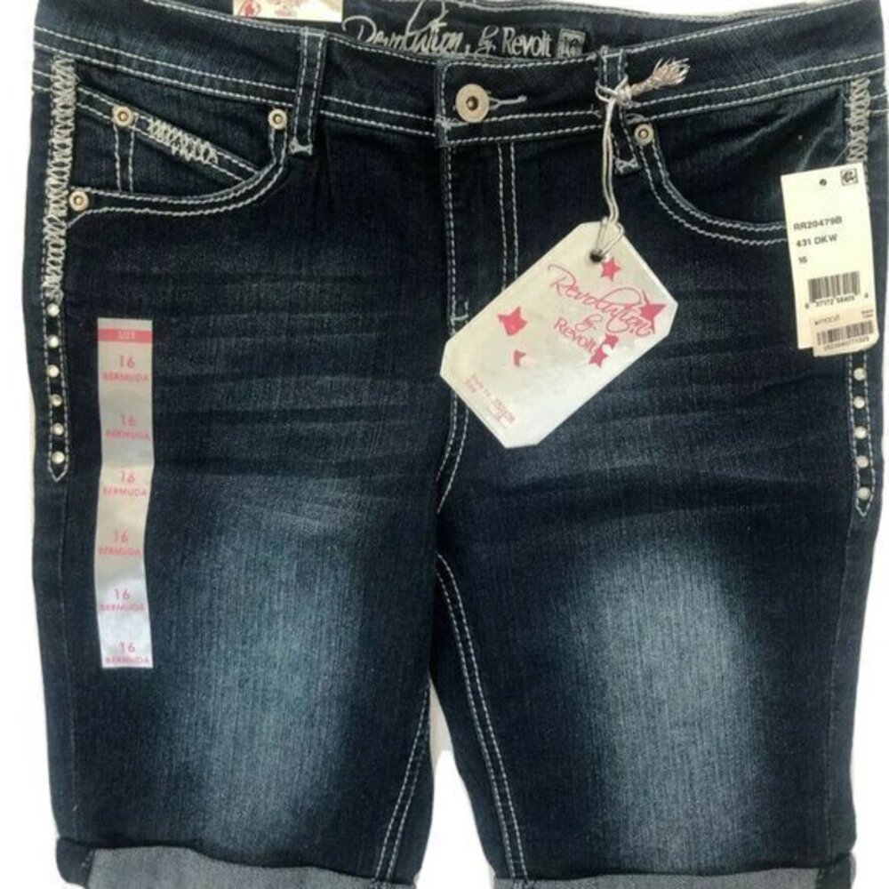 Revolution by Revolt Girls Jean Bermuda Shorts